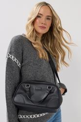 Black Faux Leather Cross Body Bag | Yours Clothing 1