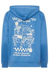 PixieGirl Petite Women's Blue Back Graphic Hoodie | PixieGirl 7