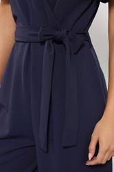 M&Co Petite Navy Blue Wide Leg Jumpsuit | M&Co 4
