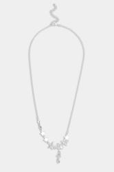 Silver Star Drop Necklace | Yours Clothing 2