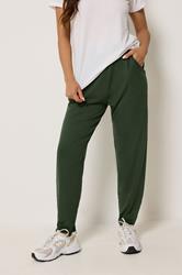 PixieGirl Petite Women's Forest Green Harem Trousers | PixieGirl 1