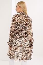 STAR Brown Animal Print Dipped Hem Tunic Top | StarByJM 2