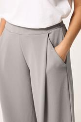 PixieGirl Petite Women's Grey Crinkle Barrel Leg Trousers | PixieGirl 4
