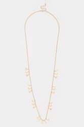 Gold Tone Teardrop Pendant Necklace | Yours Clothing 2