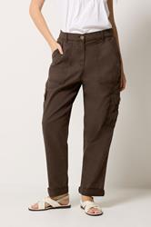 M&Co Chocolate Brown Cargo Trousers | M&Co 3