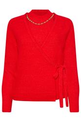 STAR Red 2 In 1 Chain Knitted Cardigan | StarByJM 7