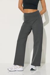 PixieGirl Petite Women's Grey Wide Leg Yoga Pants | PixieGirl 2