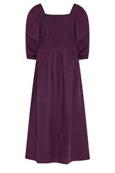 M&Co Petite Berry Purple Short Sleeve Embroidered Trim Maxi Dress | M&Co 5