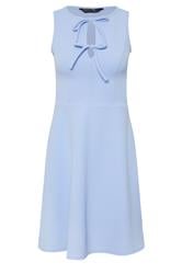 PixieGirl Petite Women's Light Blue Tie Front Full Mini Dress | PixieGirl 1