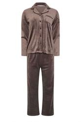 PixieGirl Petite Women's Chocolate Brown Super Luxe Touch Pyjama Set | PixieGirl 5