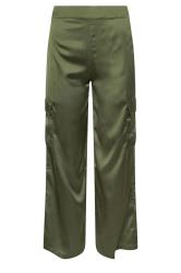 PixieGirl Olive Green Satin Cargo Trousers | PixieGirl 8