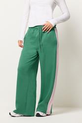 PixieGirl Petite Women's Green & Pink Side Stripe Joggers | PixieGirl 2