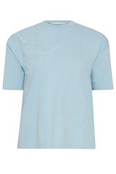 PixieGirl Petite Light Blue Paisley Cotton T-Shirt
