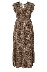 M&Co Petite Brown Animal Print V-Neck Dress | M&Co 5