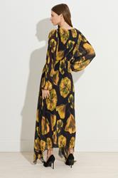 STAR Black Floral Mesh Pleated Maxi Dress | StarByJM 3