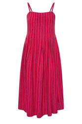 PixieGirl Petite Pink Stripe Midi Dress | PixieGirl 5