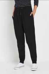 M&Co Black Cuffed Drawstring Joggers | M&Co 3