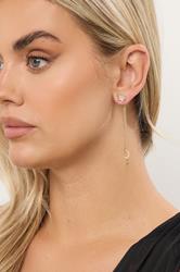 Gold Tone Celestial Tassel Earrings | Yours Clothing 1