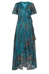 STAR Blue Printed Wrap Dress | StarByJM 5