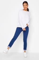 Petite White Long Sleeve T-Shirt | PixieGirl  2