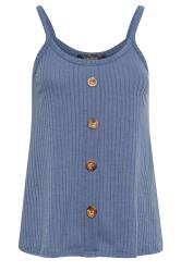 PixieGirl 2 PACK Petite Womens Black & Blue Button Down Cami Tops | PixieGirl 9