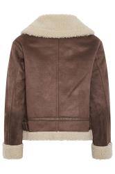 PixieGirl Petite Womans Brown Aviator Jacket | PixieGirl 8