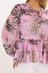 STAR Plus Size Animal Frill Hem Blouse | StarByJM 4