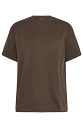 PixieGirl Petite Women's 2 PACK Chocolate Brown & Navy Blue Oversized T-Shirts | PixieGirl 3