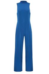 Petite Blue Halter Neck Wide Leg Jumpsuit | PixieGirl 6