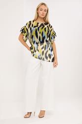 STAR Yellow Floral Flute Sleeve Top | StarByJM 1