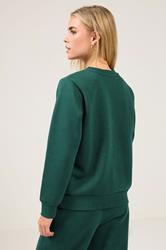 M&Co Petite Teal Blue Crew Neck Sweatshirt | M&Co 2