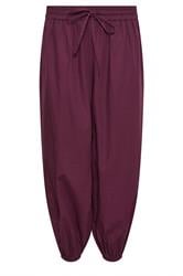 PixieGirl Petite Plum Purple Poplin Balloon Trousers
