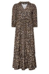 PixieGirl Petite Women's Brown Animal Collar Maxi Dress | PixieGirl 1