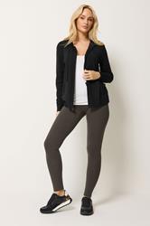 M&Co 2 PACK Black and Chocolate Brown Stretch Leggings | M&Co 2