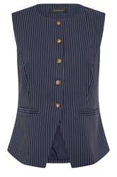 PixieGirl Petite Women's Navy Blue Pinstripe Waistcoat | PixieGirl 6
