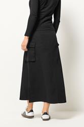 PixieGirl Petite Women's Black Cargo Maxi Skirt | PixieGirl 3