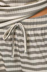 PixieGirl Petite Women's Cream Stripe T-Shirt & Wide Leg Trouser Set | PixieGirl  4