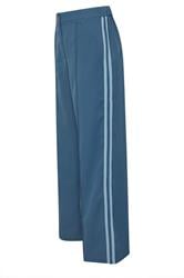 PixieGirl Petite Dark Blue Side Stripe Wide Leg Trousers
