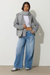 PixieGirl Petite Women's Dark Grey Formal Scarf Coat | PixieGirl 4