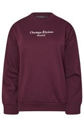 PixieGirl Petite Women's Burgundy Red Slogan Sweatshirt | PixieGirl 6