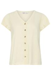 M&Co Petite Lemon Yellow Cotton Frill Sleeve Blouse