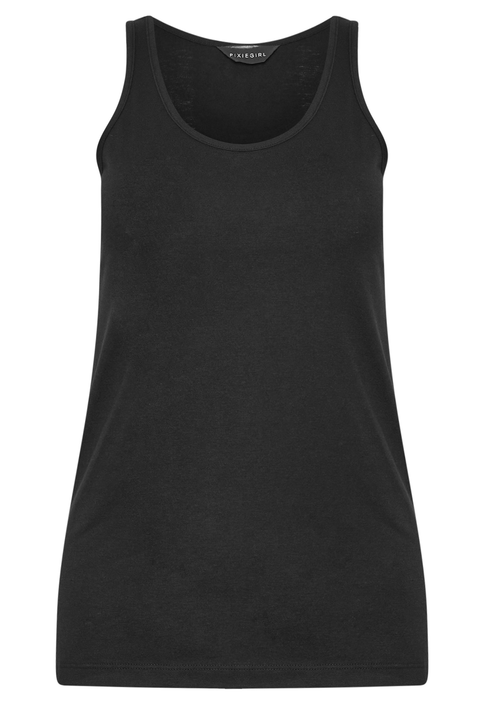 2 PACK Petite Black & White Vest Tops | PixieGirl  8