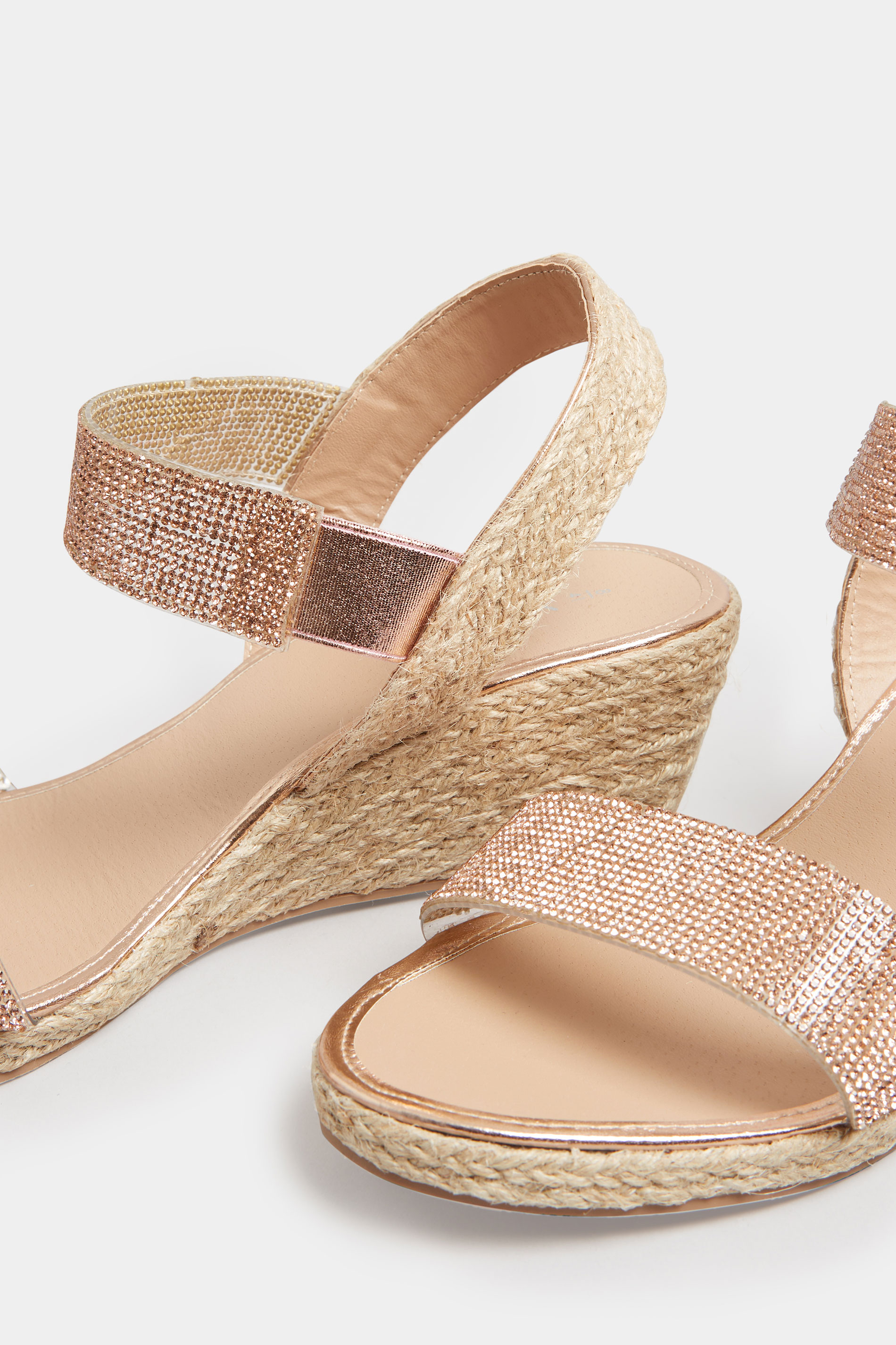 Orange Espadrille Wedges In Wide E Fit & Extra Wide EEE Fit | Yours Clothing 5