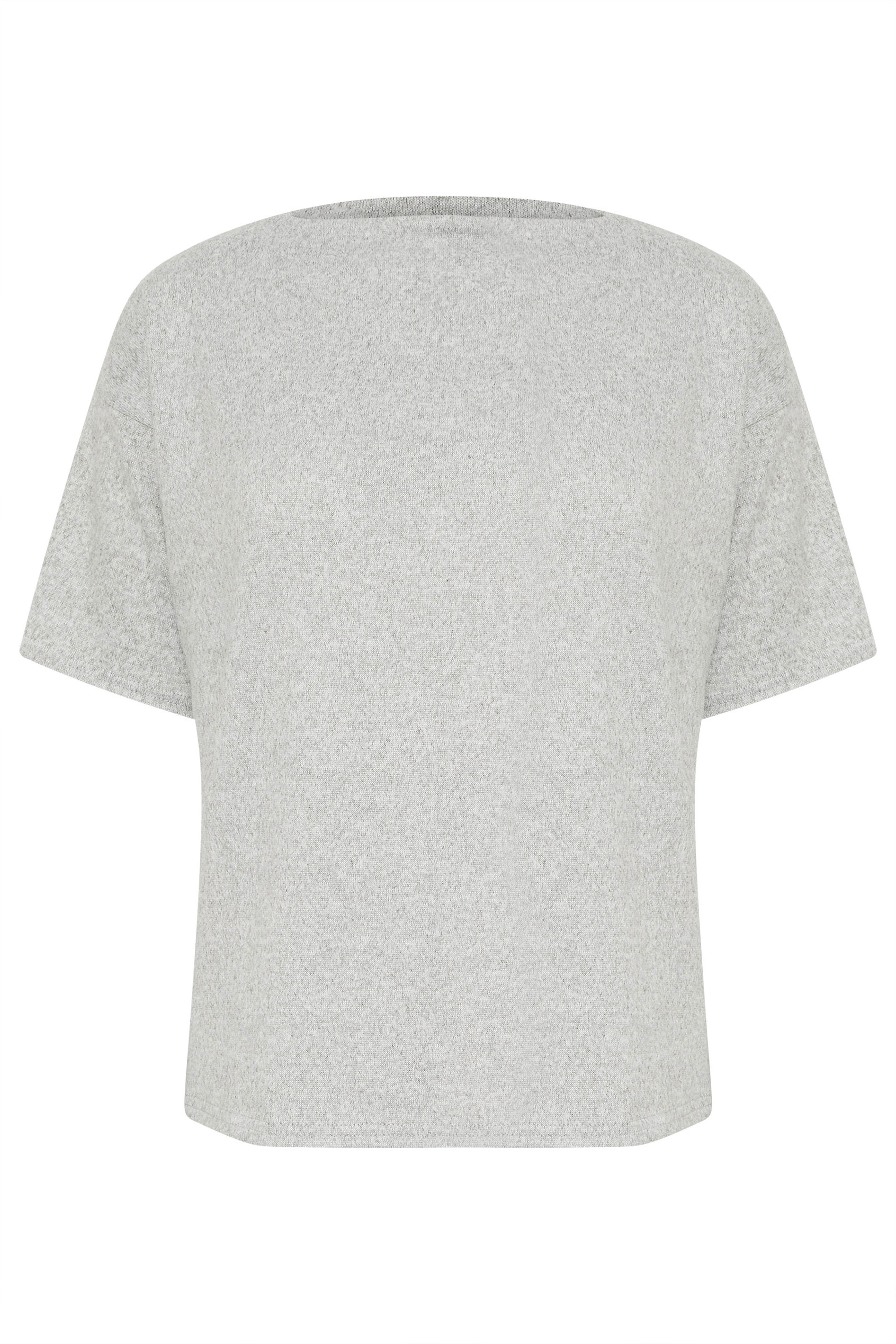 PixieGirl Petite Women's Grey Marl Soft Touch Short Sleeve Top | PixieGirl 5