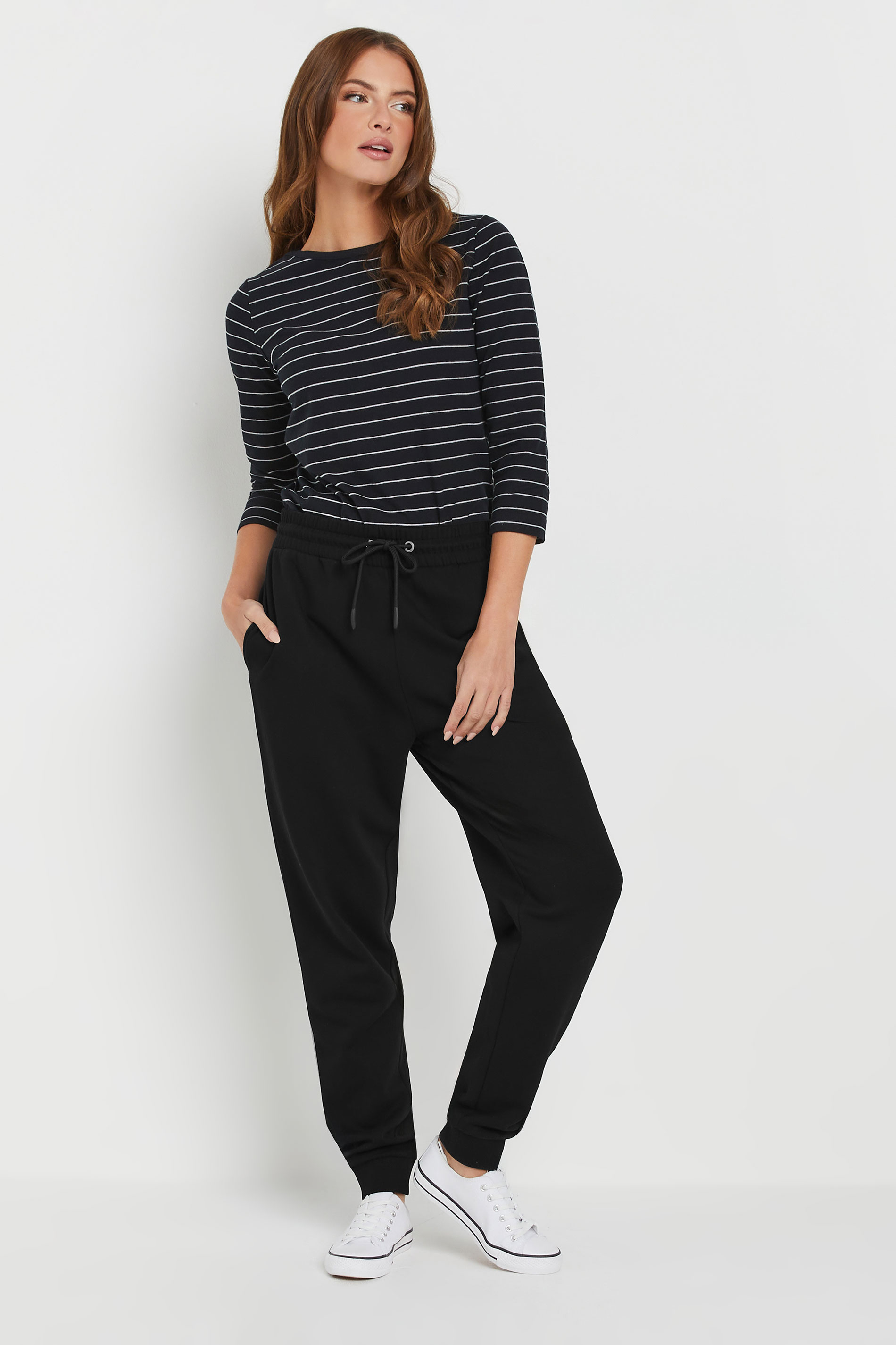 M&Co Black Cuffed Drawstring Joggers | M&Co 2