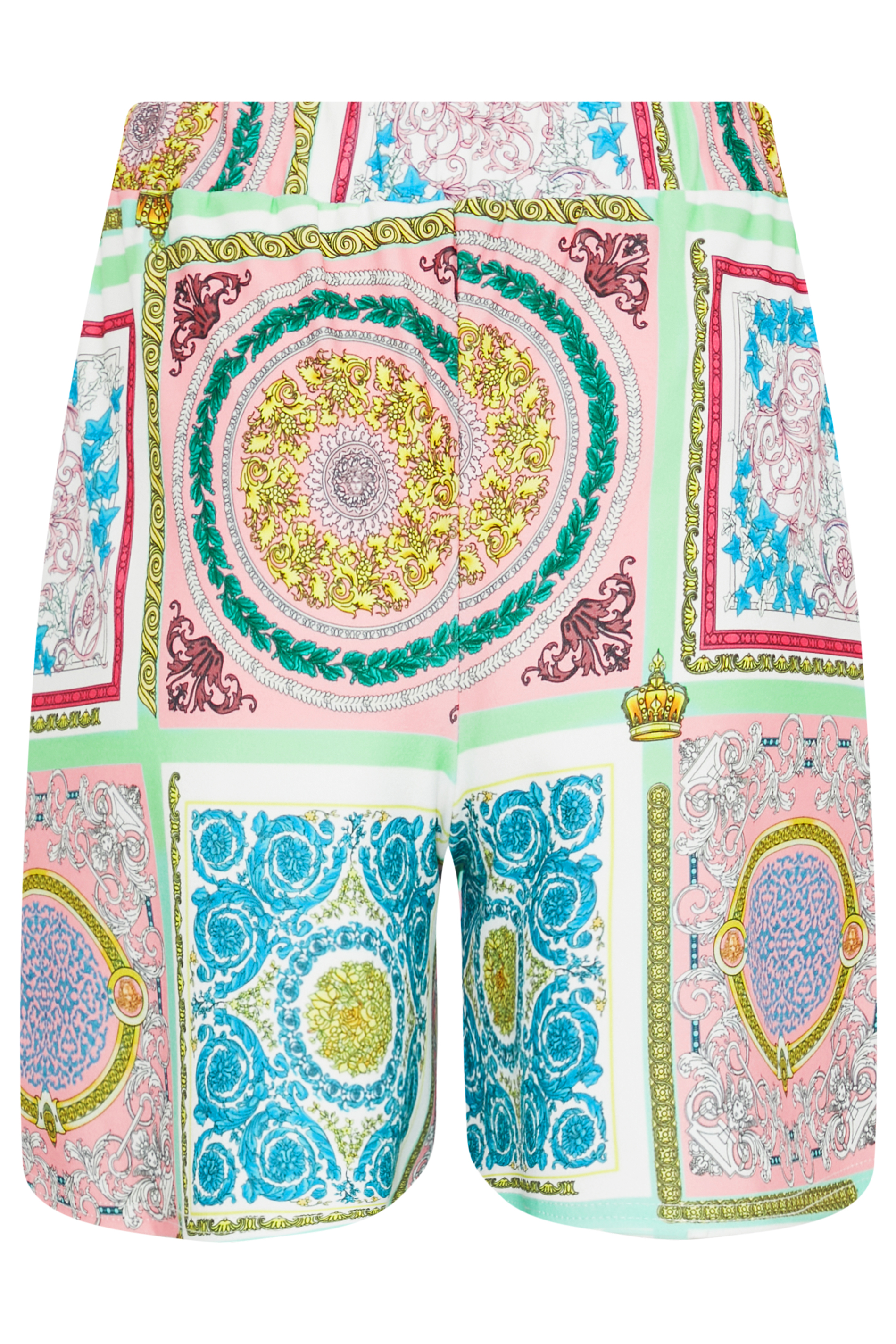 Petite Mint Green Scarf Print Scuba Shorts | PixieGirl  6