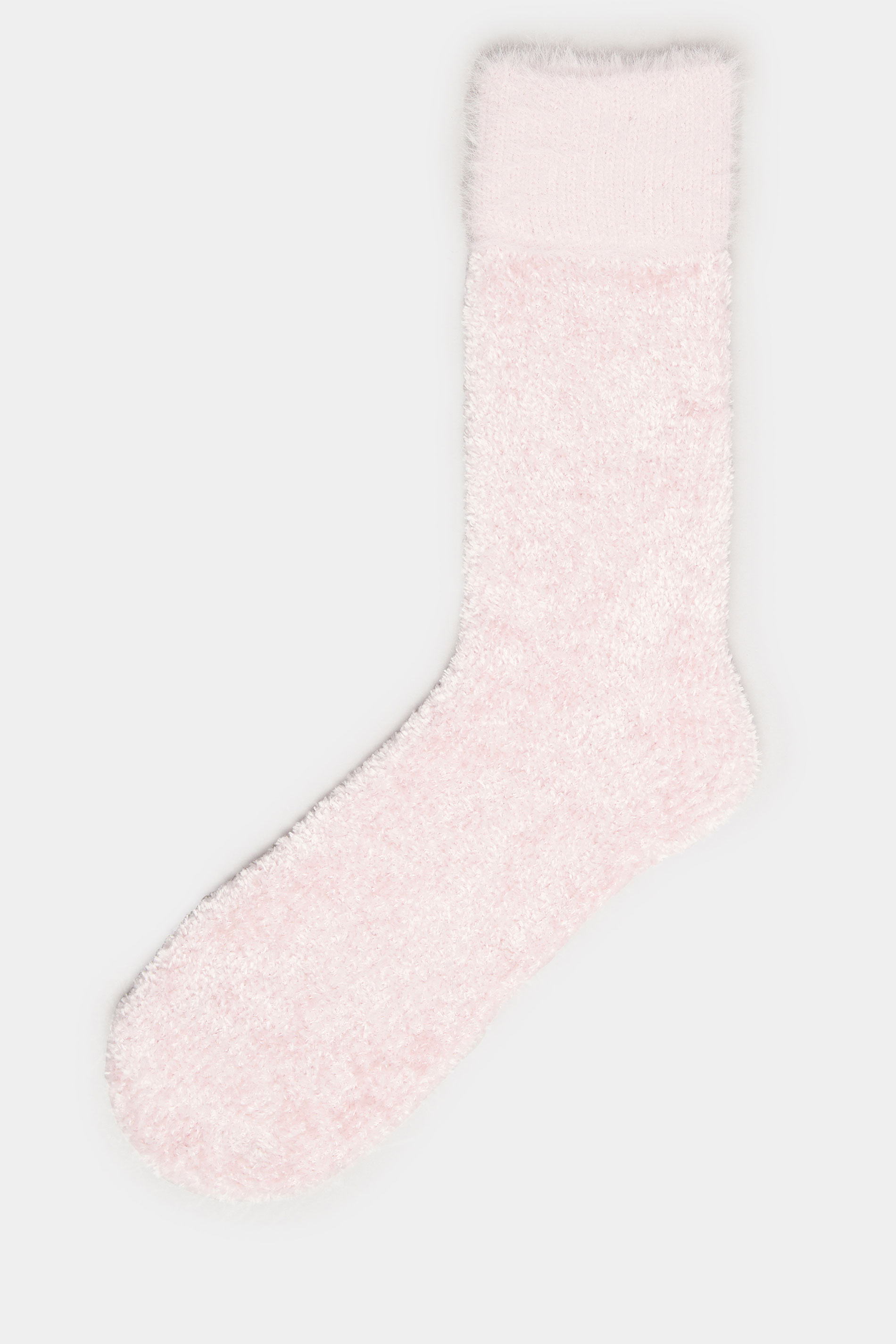 YOURS 2 PACK Plus Size Pink & Blue Chenille Ankle Bed Socks | Yours Clothing 6
