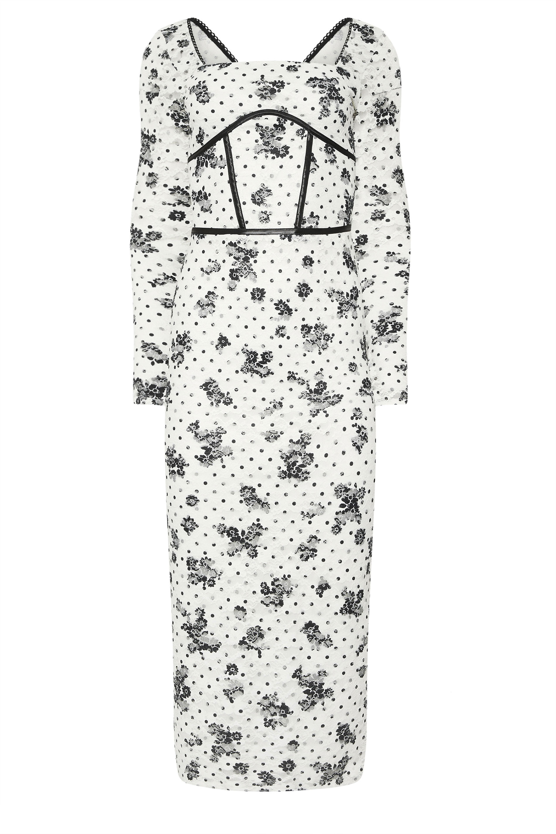 STAR White Floral Lace Corset Midi Dress | StarByJM 6