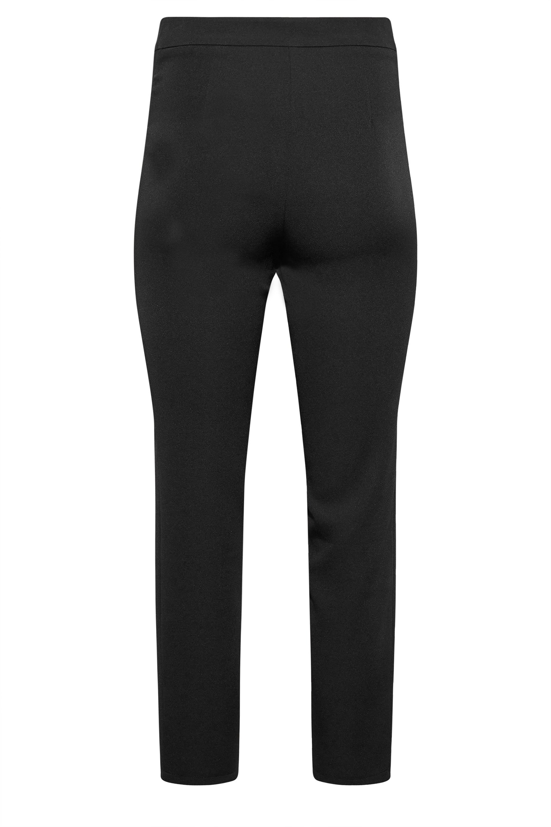 Petite Black Scuba Slim Leg Trousers PixieGirl