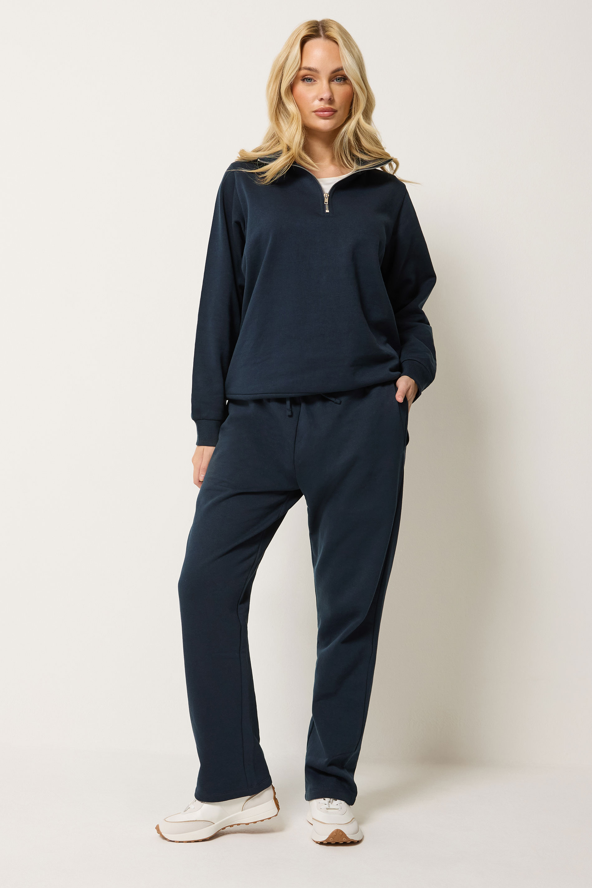M&Co Navy Blue Straight Leg Joggers | M&Co 2